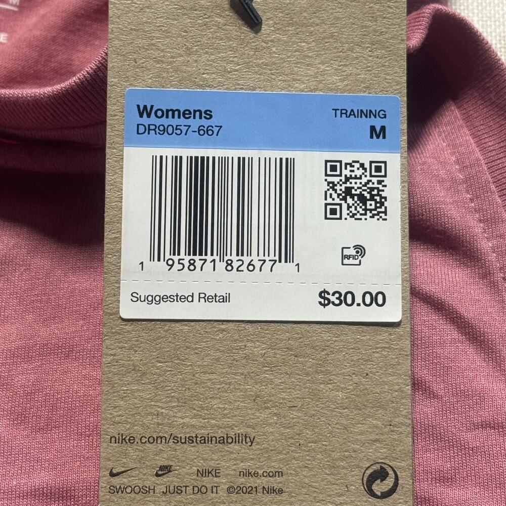 NIKE DRI FIT Women Pink Training Tank Top Sz M Brand New - Picture 6 of 8